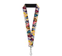 Buckle-Down Lanyard-1.0-Disney Princess Poses/Castle Silhouettes Pur, Multicolor, One size