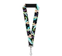 Buckle Down Lanyard-1.0-Glowing Tinker Bell Poses/Butterflies & Flow, Multicolor, One Size