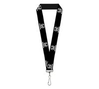 Buckle-Down Lanyard-1.0"-Honda Logo Black/White, Black, One size