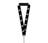 Buckle-Down Lanyard-1.0"-Honda Motorcycle Logo Black/White, Multicolor, One size
