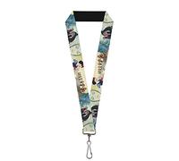 Buckle Down Unisex-Adult's Lanyard-1.0-Snow White/Dwarves/Old Witch/Evil Queen Scen Key Chain, Multicolor, One Size