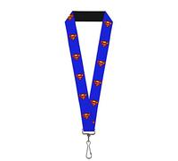 Buckle-Down Unisex-Adult's Lanyard-1.0"-Superman Shield Blue Key Chain, Multicolor, One Size