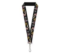 Buckle-Down Lanyard Harry Potter Platform 9 3/4 Collage Black White, Harry Potter