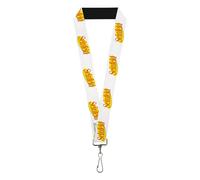 Buckle-Down Lanyard Seinfeld Spotlight Logo White Yellow Red, Seinfeld