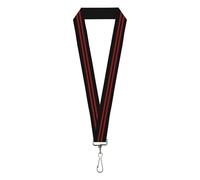 Buckle-Down Lanyard - Stripe Black/Red