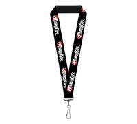 Buckle-Down Lanyard ThunderCats Logo Black White Red, Thundercats
