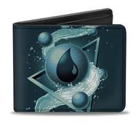Buckle-Down Magic the Gathering Wallet, Bifold, Magic The Gathering Blue Mana Icon and Title Logo Blues, Vegan Leather
