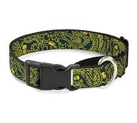 Buckle-Down Martingale Dog Collar - Bandana/Skulls Purple/White - 1" Wide - Fits 15-26" Neck Size - Large