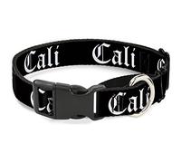 Buckle-Down Martingale Dog Collar - CALI Old English Black/White - 1.5" Wide - Fits 13-18" Neck Size - Small