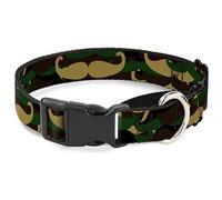 Buckle-Down Martingale Dog Collar - Camo'stache - 1" Wide - Fits 11-17" Neck Size - Medium