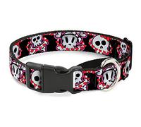 Buckle-Down Martingale Dog Collar - Mohawk Skulls - NO Star