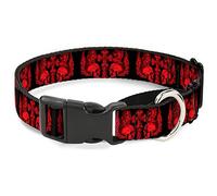 Buckle-Down Martingale Dog Collar - Mohawk Skulls - NO Star
