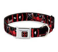 Buckle-Down Marvel Deadpool Logo Seatbelt Belt - Full Cover