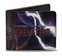 Buckle-Down Masters of the Universe Wallet, Bifold, Masters of the Universe Revelation He Man Shield Pose Logo, Vegan Leather
