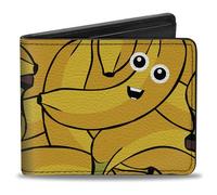 Buckle-Down Men's Bifold Wallet Bananas, 4.0" x 3.5", Bananas, 4.0" x 3.5", Buckle-down Bifold Wallet Bananas