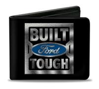 Buckle Down Men's Bi-Fold Wallet, Built Ford Tough, 4.0" x 3.5"