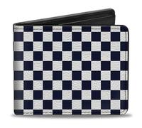 Buckle-Down Men's Bi-Fold Wallet, Checkered, Vegan Leather, 4.0x3.5in, Officially Licensed