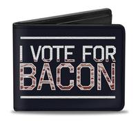 Buckle-Down Men's Bifold Wallet Bacon, Multi, 4.0" x 3.5", Buckle-down Bifold Wallet Bacon