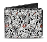 Buckle-Down Men's Bifold Wallet Bugs Bunny Bi-Fold, Multicolor, 4.0" x 3.5"