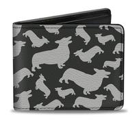 Buckle-Down Men's Bifold Wallet Corgi, 4.0" x 3.5", Corgi, 4.0" x 3.5", Buckle-down Bifold Wallet Corgi