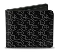 Buckle-Down Men's Bifold Wallet Disney Signature D, 4.0" x 3.5"