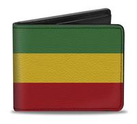 Buckle-Down Men's Bifold Wallet Rasta, 4.0" x 3.5", Rasta, 4.0" x 3.5", Buckle-down Bifold Wallet Rasta