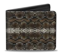 Buckle-Down Men's Bifold Wallet Snake Skin, 4.0" x 3.5", Snake Skin, 4.0" x 3.5", Buckle-down Bifold Wallet Snake Skin