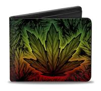 Buckle-Down Men's Bifold Wallet Weed Travel Accessory Bi-fold Wallet, Multicoloured, 4.0" x 3.5"