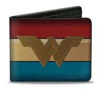 Buckle-Down Men's Bifold Wallet Wonder Woman Double Fold Wallet, Multicoloured, 4.0" x 3.5"