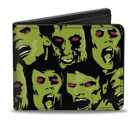 Buckle-Down Men's Bifold Wallet Zombies, Multi, 4.0" x 3.5", Multi, 4.0" x 3.5", Buckle-down Bifold Wallet Zombies