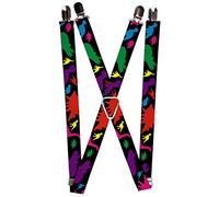 Buckle-Down Men's Buckle-down - Dinosaurs Suspenders, Multicolor, One Size UK