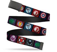 Buckle-Down Men's Buckle-down Web Avengers 1.25" Belt, Multicolor, 1.25 Wide - Fits up to 42 Pant Size UK