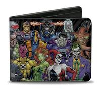 Buckle-Down Men's Bifold Wallet Dc Villains Bi-Fold, Multicolor, 4.0" x 3.5"