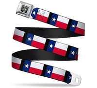 Buckle-Down Men's Seatbelt Belt Texas Regular, Multicolor, Large