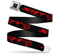 Buckle-Down Men's Seatbelt Belt Viper SRT Hellcat Kids, Dodger Logo c/Blue Black/red, 1.0" Wide-20-36 Inches