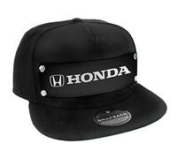 Buckle-Down Men's Snapback Hat-Honda Logo Weave Black/White, Multicolor, One-Size