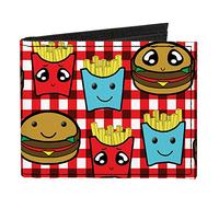 Buckle-Down Men's Standard Canvas Bifold Wallet Burger, 4.0" x 3.5"