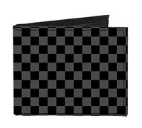 Buckle-Down Men's Standard Canvas Bifold Wallet-Checkered, 4.0" x 3.5"
