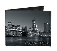 Buckle-Down Men's Standard Canvas Bifold Wallet New York, 4.0" x 3.5"