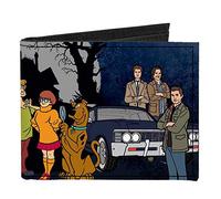 Buckle-Down Men's Standard Canvas Bifold Wallet-Scooby Doo Supernatural, 4.0" x 3.5"