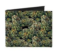 Buckle-Down Men's Standard Canvas Bifold Wallet Weed, 4.0" x 3.5"