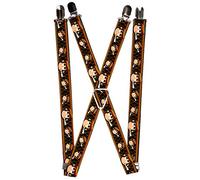 Buckle-Down Men's Suspender-Monkey, Multicolor, One Size
