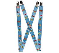 Buckle-Down Men's Suspender-Penguins, Multicolor, One Size