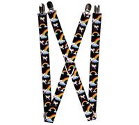 Buckle-Down Men's Suspender-Unicorns, Multicolor, One Size, Multicolor, One size