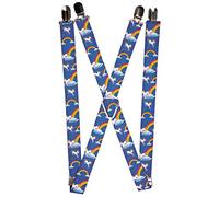 Buckle-Down Men's Suspender-Unicorns, Multicolor, One Size