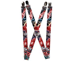 Buckle-Down Men's Suspenders, Multicolor, 3.5" x 2.5"