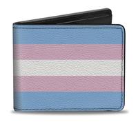 Buckle-Down Men's Wallet, Bifold, Flag Transgender Blue Baby Pink White, Vegan Leather, Pride, 4.0" x 3.5", Pride, 4.0" x 3.5", Buckle-Down Wallet, Bifold, Flag Transgender Baby Blue Baby Pink White,