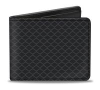 Buckle-Down Men's Wallet, Bifold, Mamba Black Grey, Vegan Leather, Snake Leather, 4 x 3.5 inches, Snakeskin Wallet, 4.0 x 3.5 inches, Wallet, Bifold, Snake Black Mamba Black