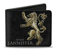 Buckle-Down Men's Wallet Bifold PU Game of Thrones House Lannister Rampant Lion Sigil, 4.0" x 3.5", Game of Thrones, 4.0" x 3.5", Wallet Bifold Pu Game of Thrones House Lannister Rampant Lion Sigil