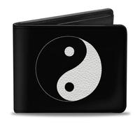 Buckle-Down Men's Wallet, Bifold, Yin Yang Symbol Black White, Vegan Leather, Multi, 4.0" x 3.5", Multi, 4.0" x 3.5", Buckle-down Wallet, Bifold, Yin Yang Symbol Black White, Vegan Leather
